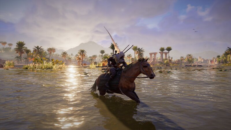 Character on Horse in Water