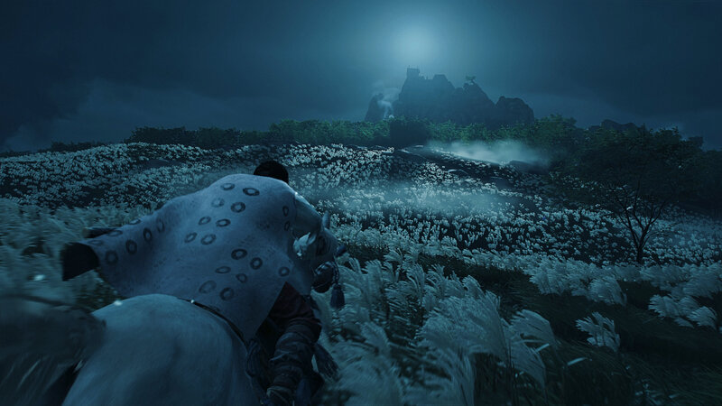 Character on Horseback — Blue, Dark, Mysterious