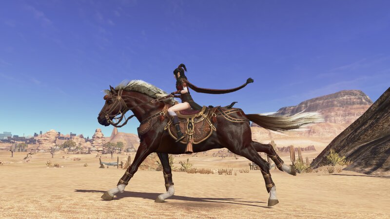 Character on Horseback — Brown