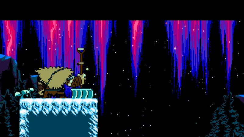 Character on Ice Platform