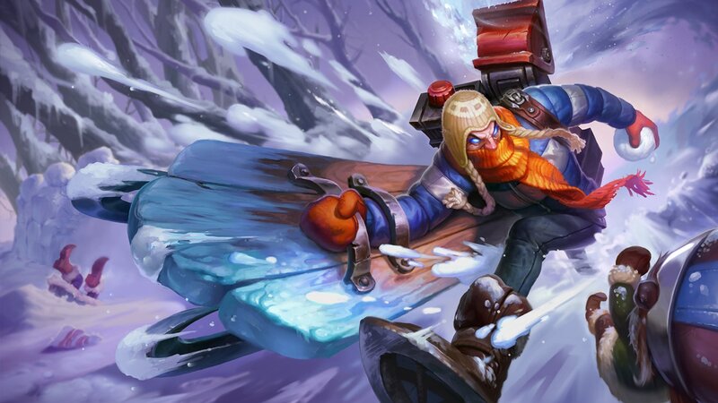 Character on Ice Sled