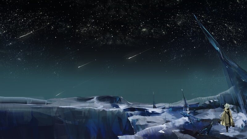 Character on Icy Landscape