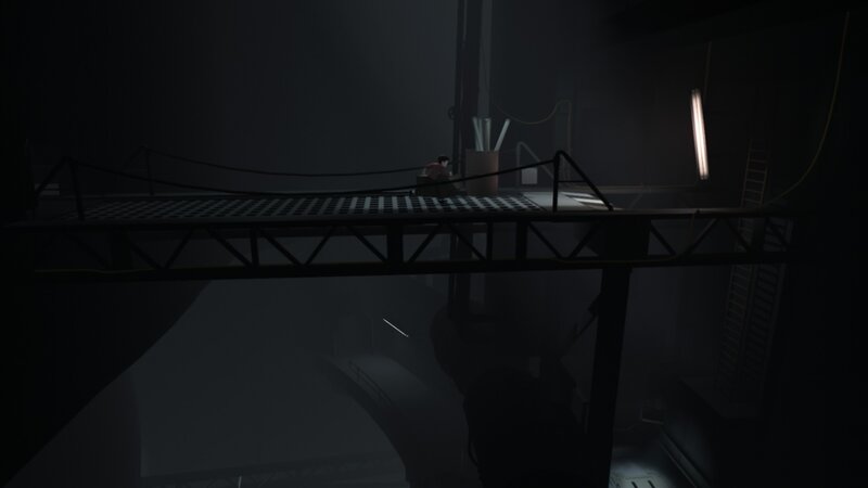 Character on Metal Platform — Black
