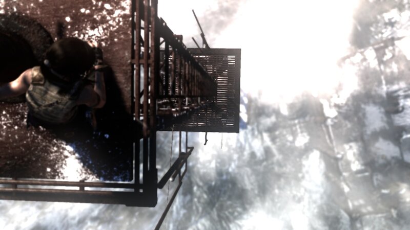 Character on Metal Platform — Gray