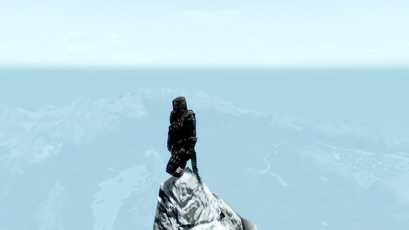 Character on Mountain Peak