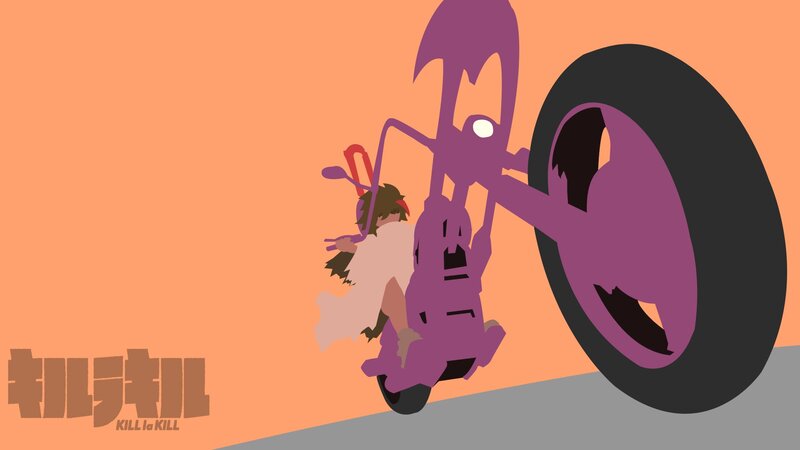 Character on Purple Motorcycle