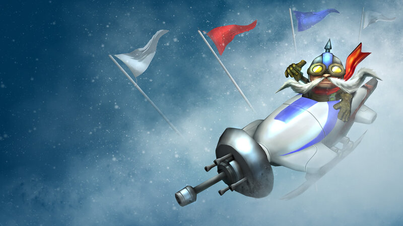 Character on Rocket Sled — Blue