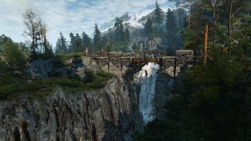 Character on Rope Bridge