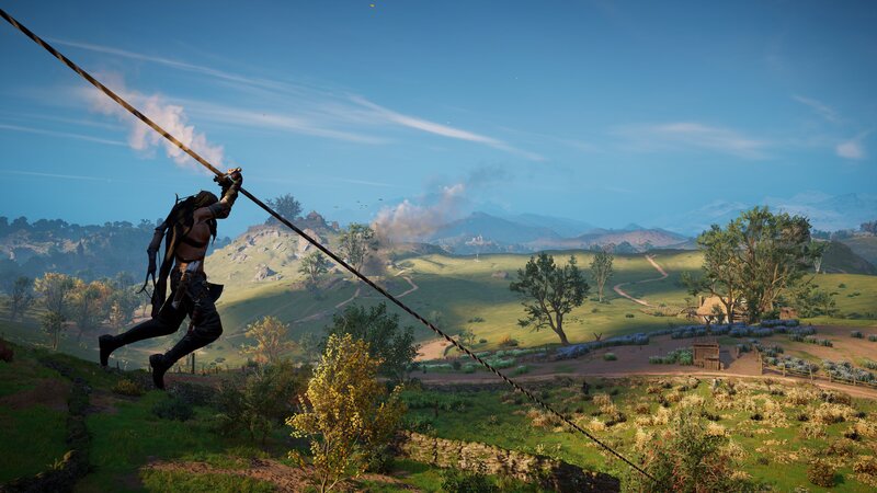Character on Rope Swing