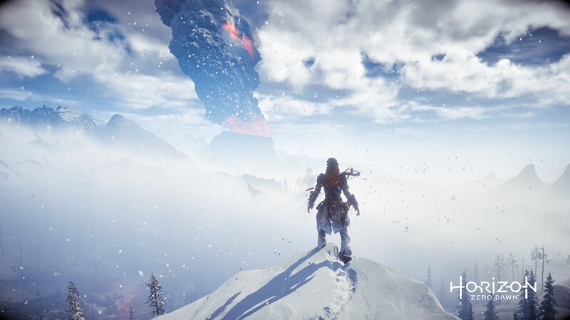 Character on Snowy Peak