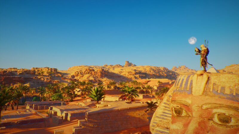 Character on Sphinx Head — Blue