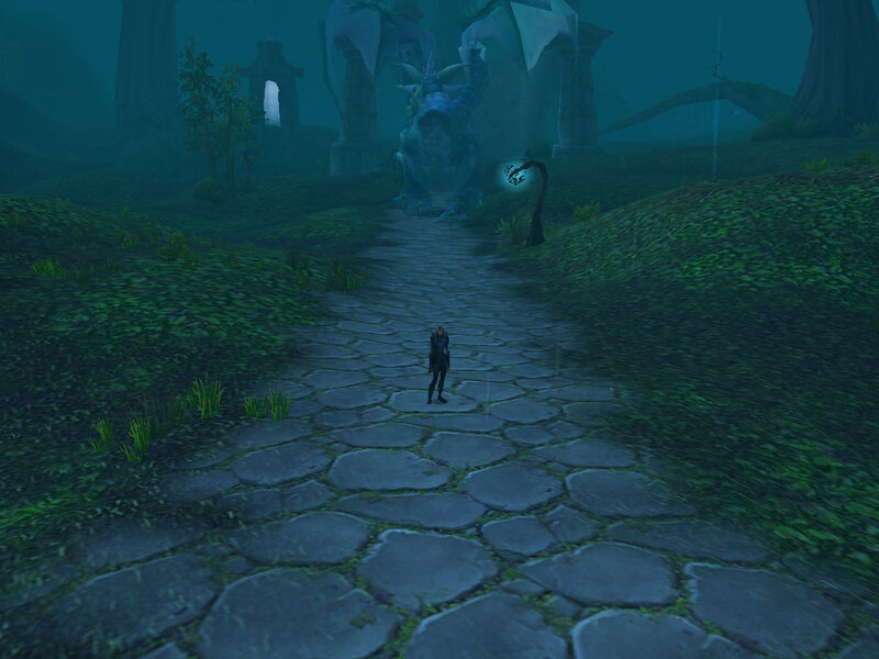 Character on Stone Path