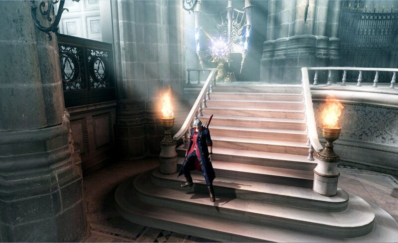 Character on Stone Stairs — Gray