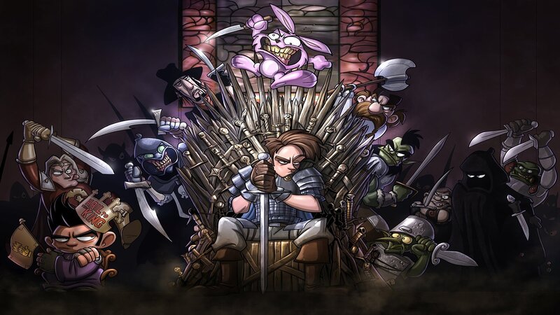 Character on Throne — Purple