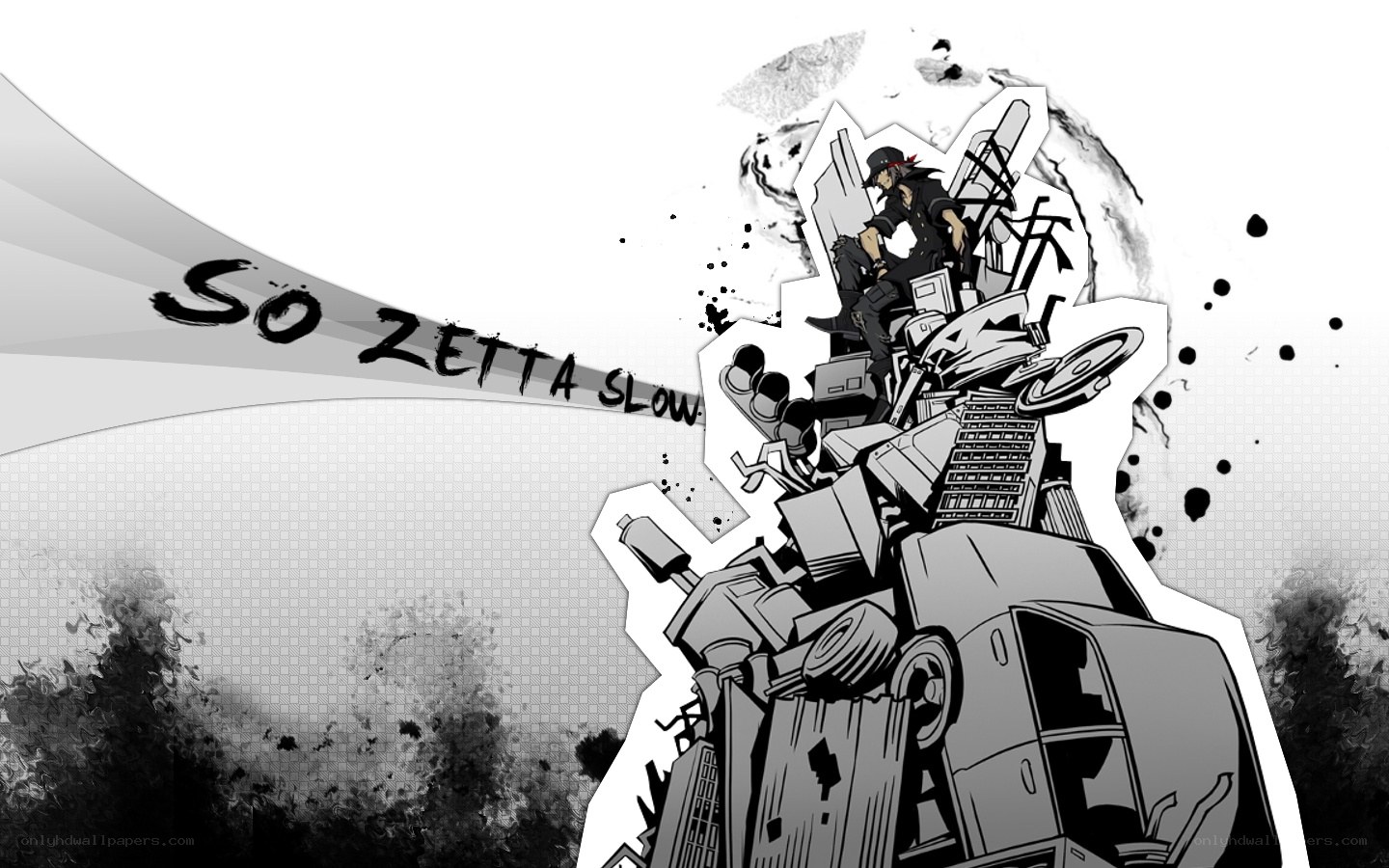 character on wreckage debris