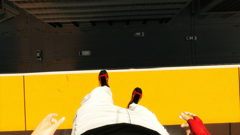 character on yellow rooftop