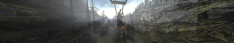 Character on Zipline