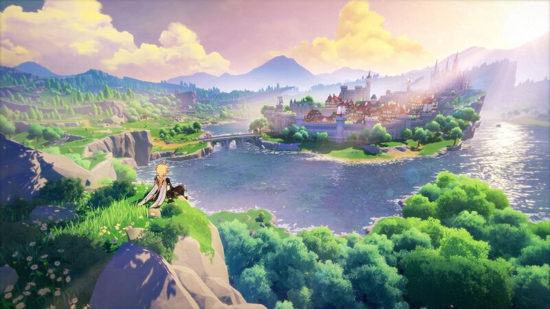 Character Overlooking River