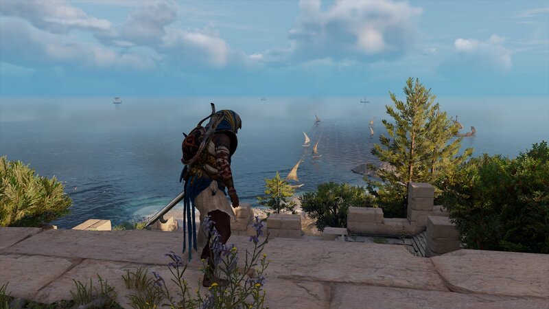 Character Overlooking Sea