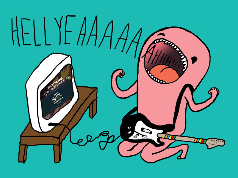 character playing guitar