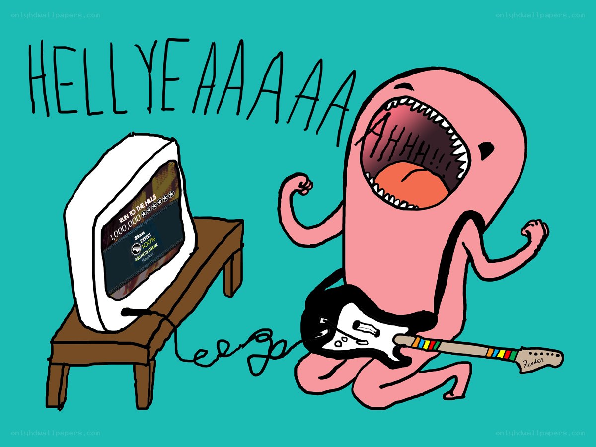 character playing guitar