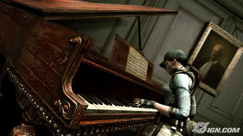 character playing piano in game