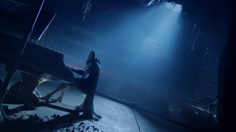 Character Playing Piano