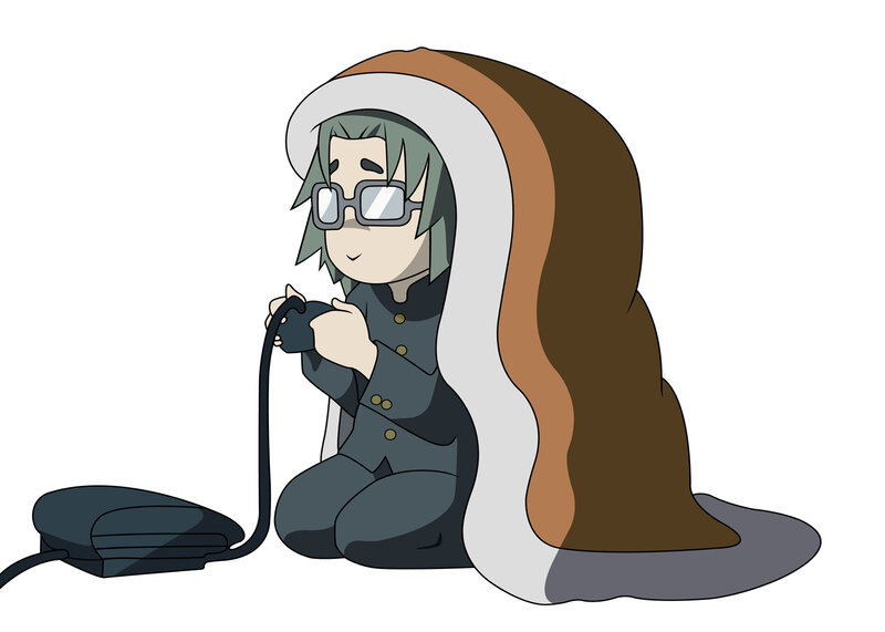 character playing video game