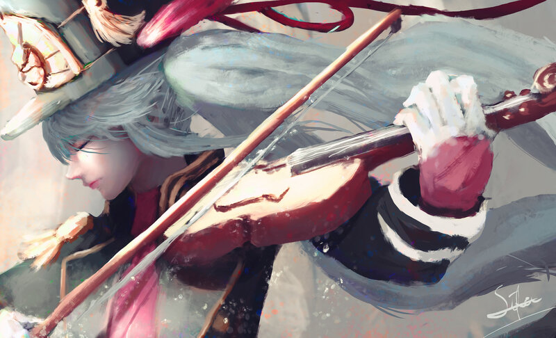 Character Playing Violin