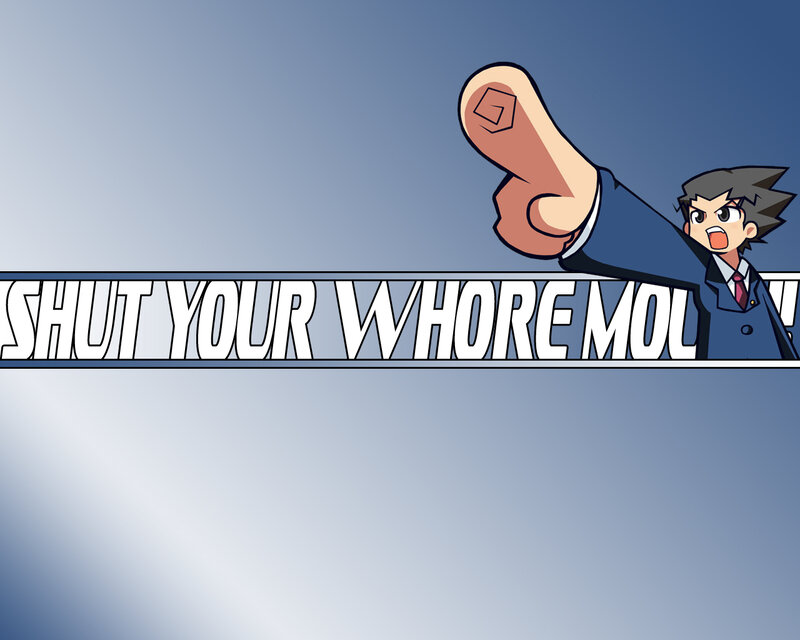 character pointing angrily