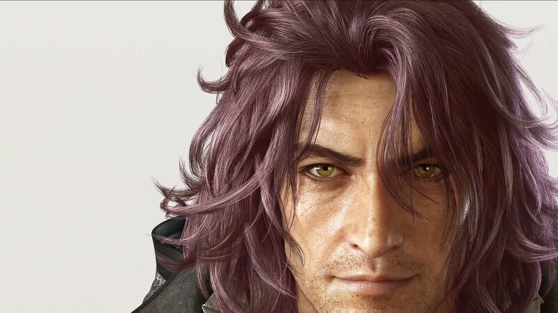 character portrait with purple hair