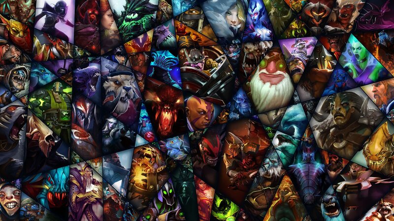 Character Portraits Collage — Black