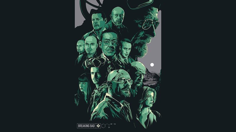 Character Portraits Collage — Green