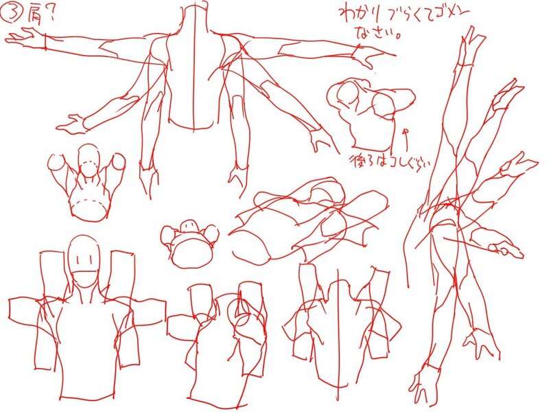 character pose study sketches