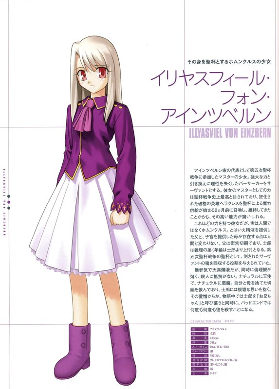 Character profile of Illyasviel von Einzbern