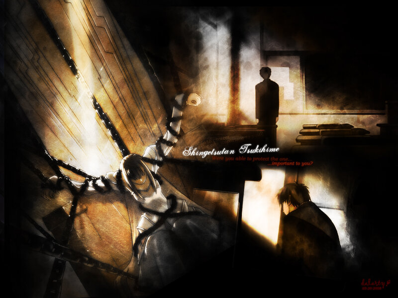 Character Restrained by Chains — Black