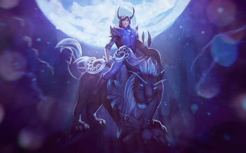 Character Riding a Lion
