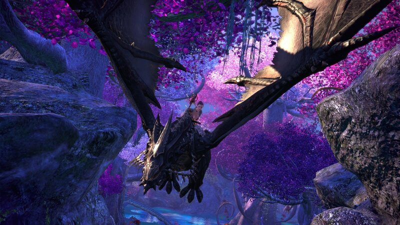 Character Riding Dragon — Purple