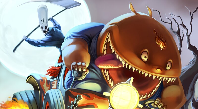 Character Riding Monster — Brown