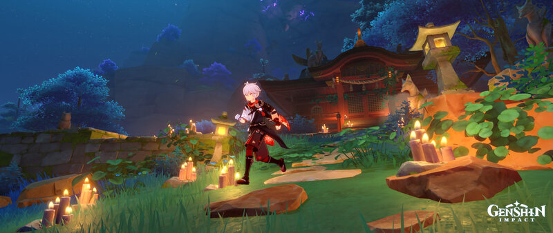 Character Running at Night