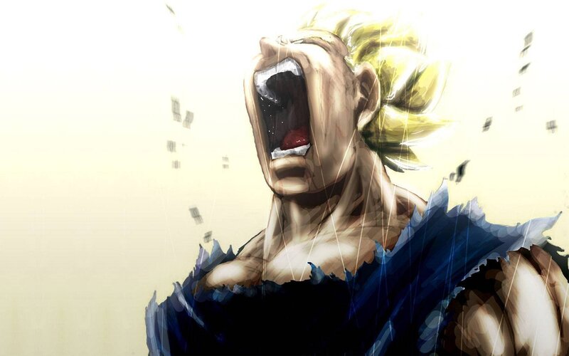 Character Screaming in Rain