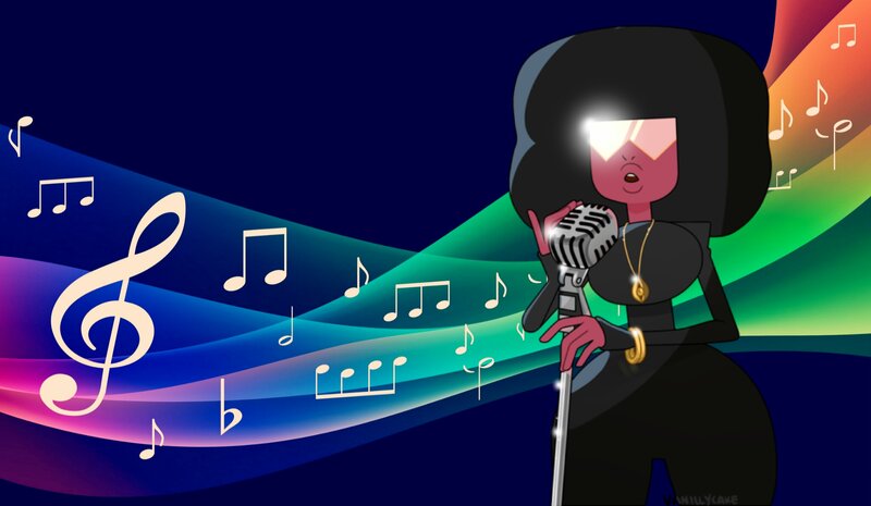 Character Singing into Microphone