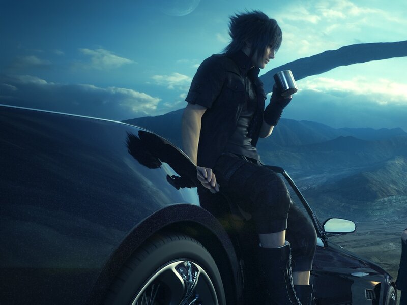 Character Sitting on Car