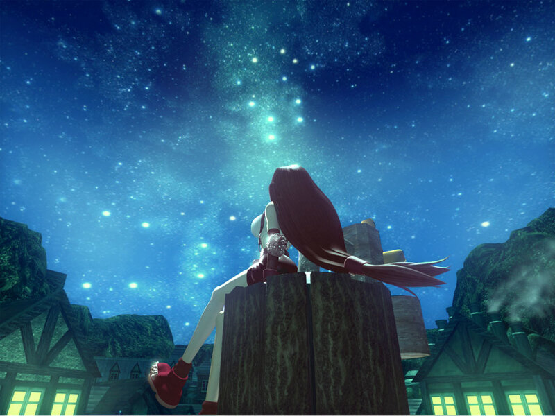 Character Sitting on Log