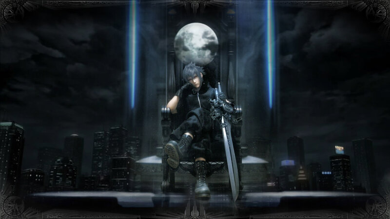Character Sitting on Throne — Black