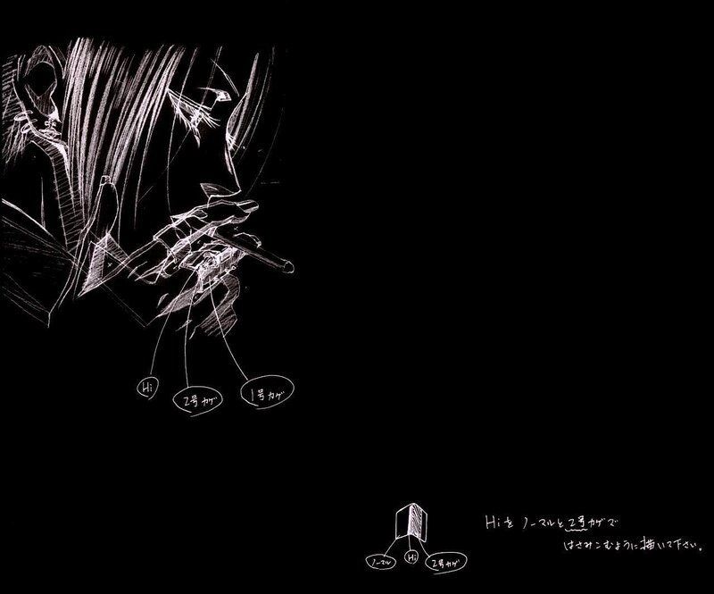 Character sketch with annotations