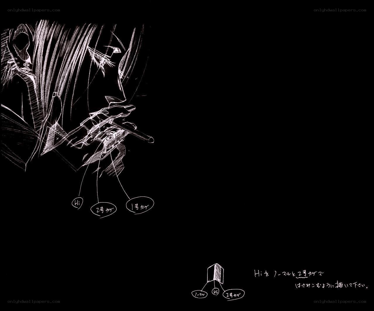 Character sketch with annotations