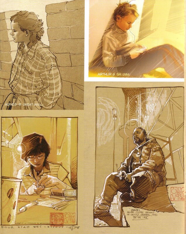 Character sketches collage
