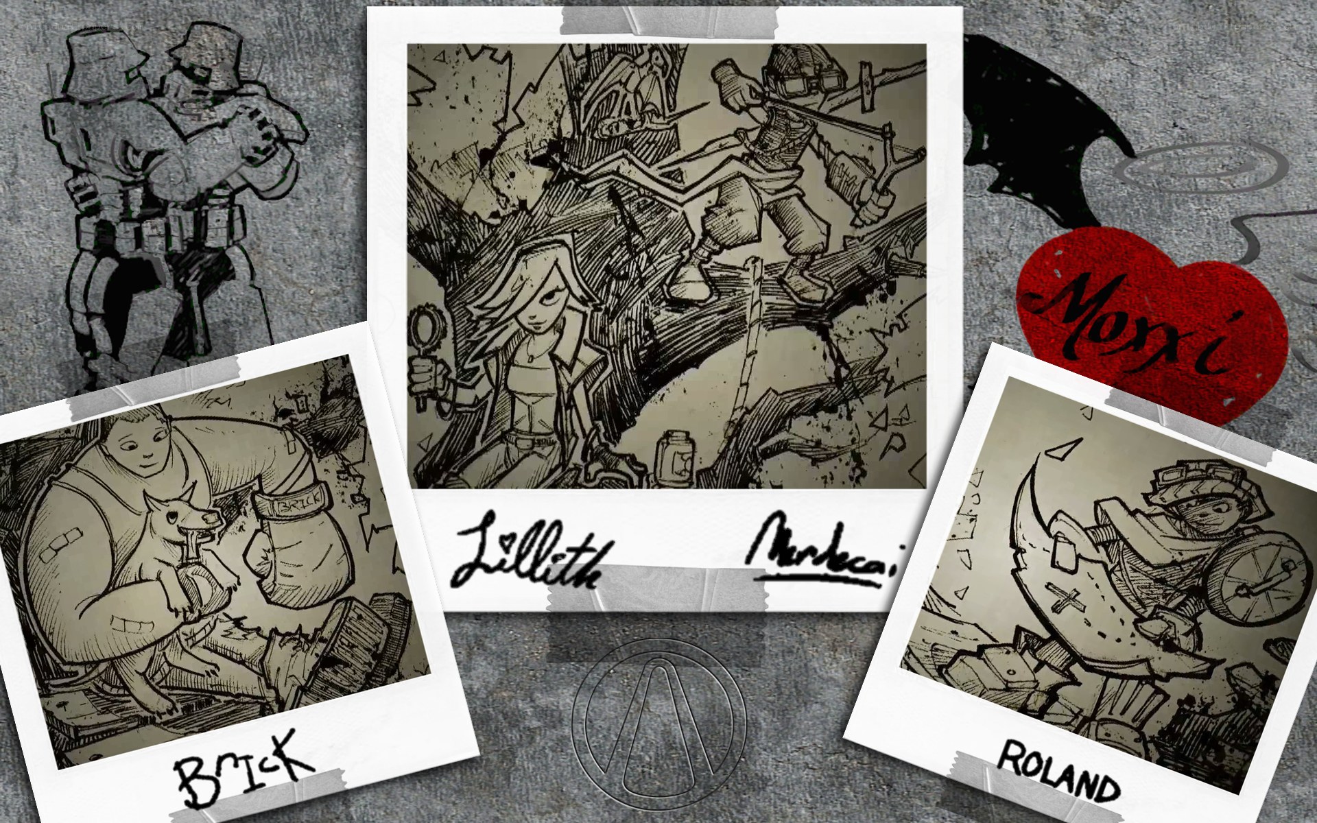Character sketches from a game