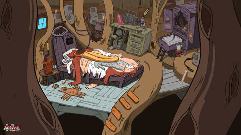 Character Sleeping in Treehouse